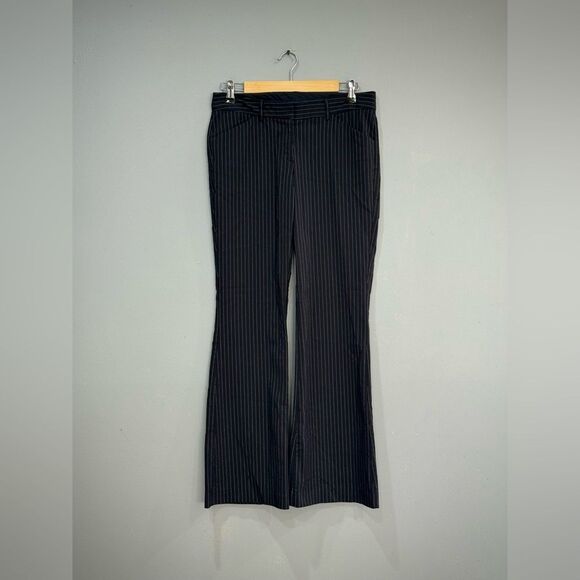 Express Pants - Black Express Editor Pinstripe Trousers Size 4 EUC